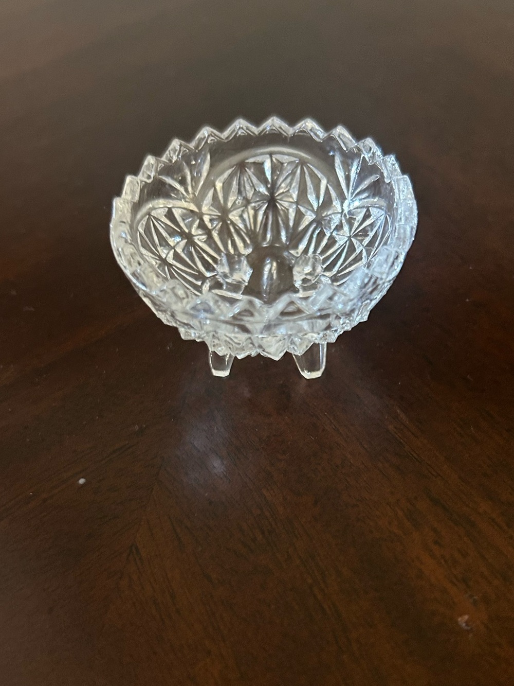 Salt Cellar Vintage Crystal Footed